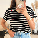 T-SHIRT MARINIERE HEART