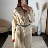 ROBE LONGUE BLAZER BEIGE SHERA