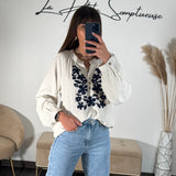 BLOUSE LIN BRODERIE SANA