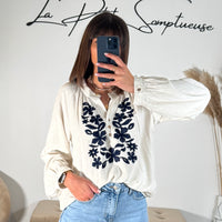 BLOUSE LIN BRODERIE SANA