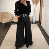 PANTALON CEINTURE FLUIDE NOIR PAUL