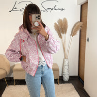VESTE IMPERMEABLE ROSE FLOWERS