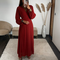 ROBE LONGUE TERRACOTTA MAUD