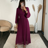 ROBE LONGUE MAUVE KARENA