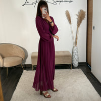 ROBE LONGUE MAUVE KARENA