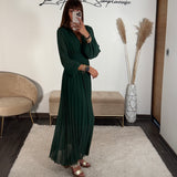ROBE LONGUE VERT SAPIN KARENA