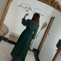 ROBE LONGUE VERT SAPIN KARENA