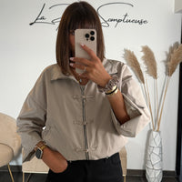 VESTE STYLE QIPAO BEIGE