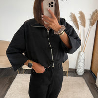 VESTE STYLE QIPAO NOIR