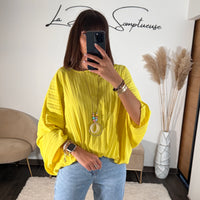 TOP JAUNE + COLLIER BAHIO