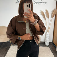 VESTE STYLE QIPAO CAMEL