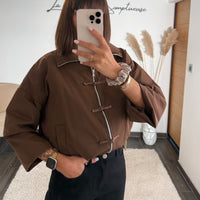 VESTE STYLE QIPAO CAMEL