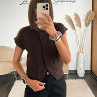 TOP A BOUTONS CHOCO MOLLY
