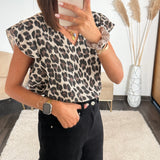 TOP GAZE DE COTON LEOPARD MILY