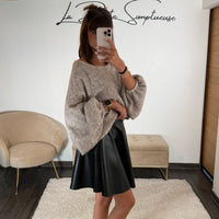 PULL OVERSIZE TAUPE