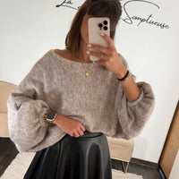 PULL OVERSIZE TAUPE
