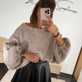 PULL OVERSIZE TAUPE
