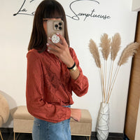 BLOUSE BRODEE TERRACOTTA EDITH
