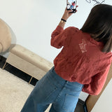 BLOUSE BRODEE TERRACOTTA EDITH