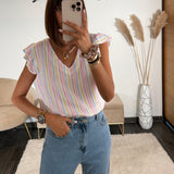TOP GAZE DE COTON RAYE MILY