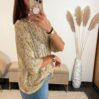 TOP SEQUINS JAUNE