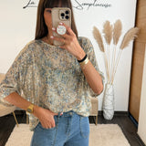 TOP SEQUINS BLEU