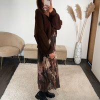 JUPE PIVOINE CHOCO