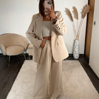 ENSEMBLE BLAZER + PANTALON BEIGE LENY