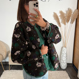 VESTE POLAIRE CHOCO/VERT LISA