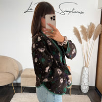 VESTE POLAIRE CHOCO/VERT LISA