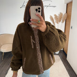 VESTE POLAIRE REVERSIBLE FLOWER KAKI
