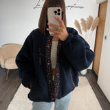 VESTE POLAIRE REVERSIBLE FLOWER MARINE