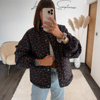 VESTE POLAIRE REVERSIBLE FLOWER MARINE