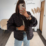 VESTE POLAIRE REVERSIBLE FLOWER MARINE