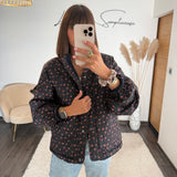 VESTE POLAIRE REVERSIBLE FLOWER MARINE