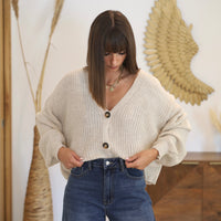 GILET MAILLE BABY BEIGE