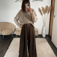 PULL RAYE A CAPUCHE BEIGE STAN