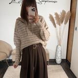 PULL RAYE A CAPUCHE BEIGE STAN