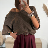 PULL OVERSIZE TAUPE RHODA