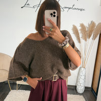 PULL OVERSIZE TAUPE RHODA