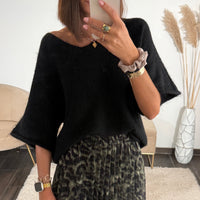 PULL OVERSIZE NOIR RHODA