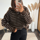 PULL RAYE A CAPUCHE CHOCO STAN