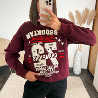 SWEAT BROOKLYN 72 BORDEAUX