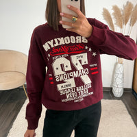 SWEAT BROOKLYN 72 BORDEAUX