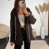 BLAZER A CAPUCHE CHOCO STREET