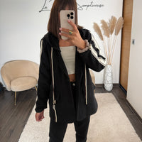 BLAZER A CAPUCHE NOIR STREET