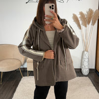 BLAZER A CAPUCHE TAUPE STREET
