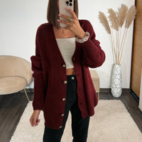 CARDIGAN BORDEAUX JODY