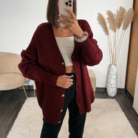 CARDIGAN BORDEAUX JODY