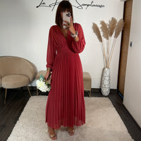 ROBE LONGUE VIEUX ROSE KARENA